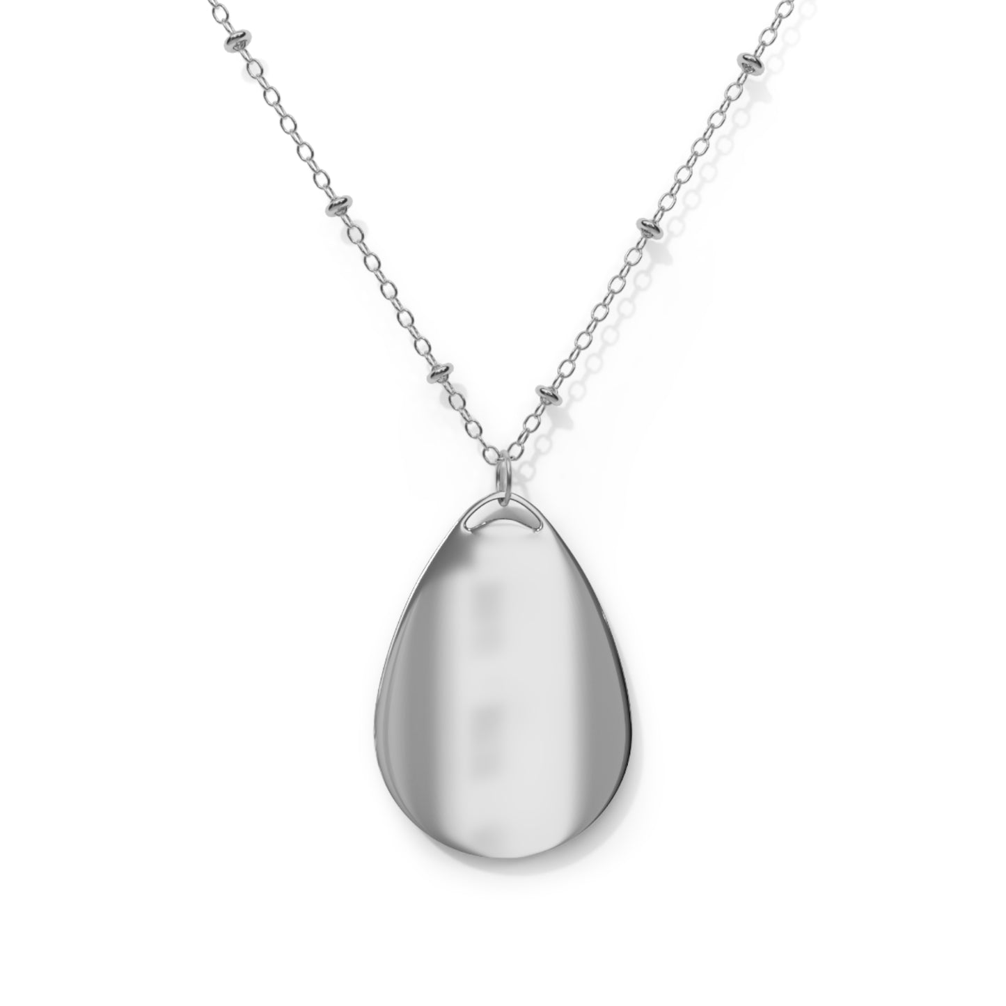 Elegant Oval Necklace - Nature-Inspired Jewelry, Teardrop Pendant, Perfect Gift for Her, Minimalist Necklace, Layering Jewelry