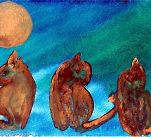Moon Cats Prints