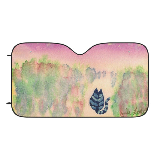 Artistic Car Sun Shades - Colorful Design, Vehicle Accessories, UV Protection, Summer Gift, Automotive Interior Decor, Windshield Cover